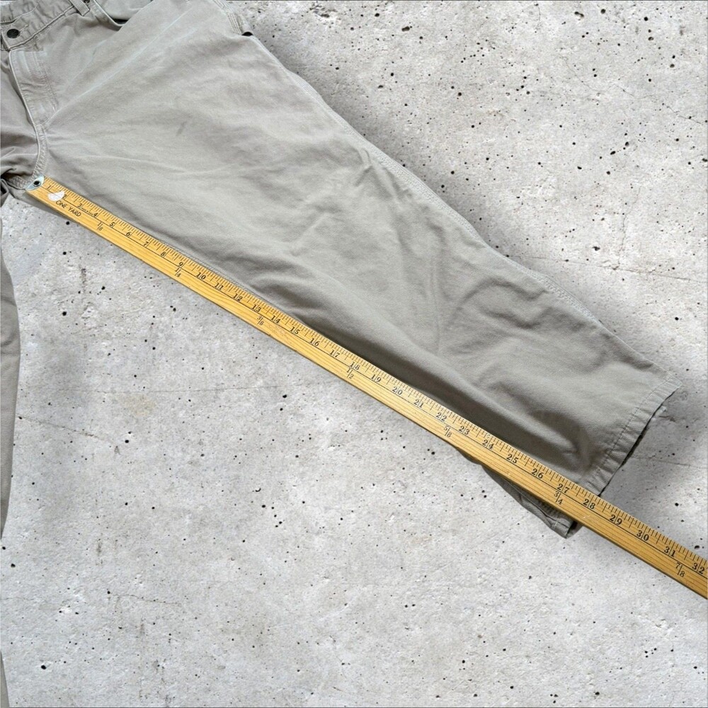 Carhartt B159 GKH Loose Fit Carpenter Pants Khaki Canvas Workwear Skater 40x30 - Picture 8 of 10